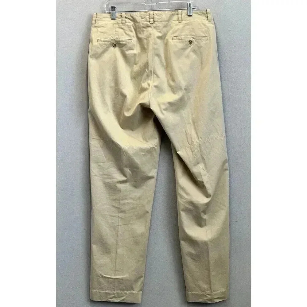 Vintage Polo Ralph‎ Lauren Men's Sz 36x32 Khaki Beige Chino Classic Fit Pants